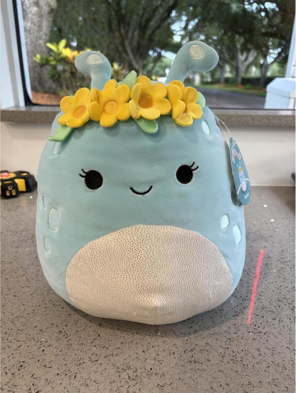Squishmallows 11in Natnat Blue Plush with Flower Crown